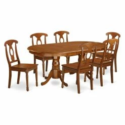Best Sale ✨ Oval East West Furniture Plainville 7 Piece Keyhole Dining Table Set 🎁 -Kitchen Sales Store scaleEASE941