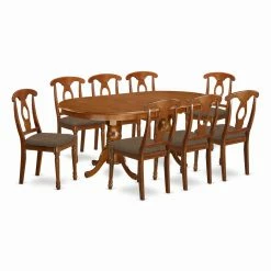 Flash Sale 👏 Oval East West Furniture Plainville 9 Piece Keyhole Dining Table Set 👍 -Kitchen Sales Store scaleEASE942
