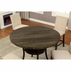 Wholesale 😉 Furniture Of America Gabriel 5 Piece Rustic Round Counter Height Table Set ✔️ 11 Wholesale 😉 Furniture Of America Gabriel 5 Piece Rustic Round Counter Height Table Set ✔️ -Kitchen Sales Store scaleENLB3708