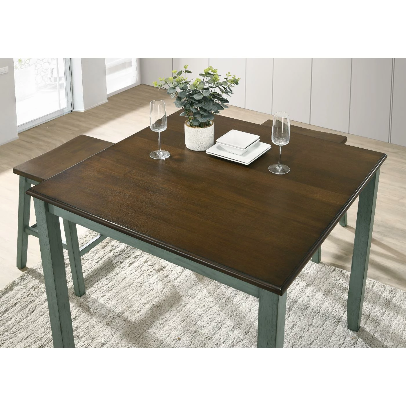 Best Sale ๐ Square Furniture Of America Contra Costa 5-Piece Counter Height Table Set - Antique Green ๐งจ 7 Best Sale ๐ Square Furniture Of America Contra Costa 5-Piece Counter Height Table Set - Antique Green ๐งจ - Image 5