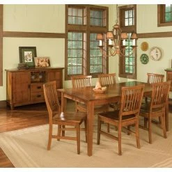Hot Sale 😉 Rectangle Home Styles Arts & Crafts 7 Piece Dining Set - Cottage Oak ✔️ -Kitchen Sales Store scaleHMS1193