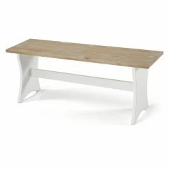 Deals ⌛ Rectangle Linon Parkside Antique White Nook 😉 -Kitchen Sales Store scaleLHD2246