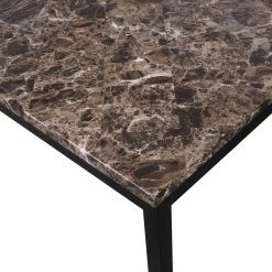 Flash Sale ❤️ Rectangle Roundhill Furniture Citico 5 Piece Metal Faux Marble Dining Set 👍 -Kitchen Sales Store scaleROUN099