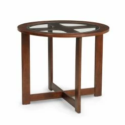 Top 10 😉 Roundhill Furniture Cylina Glass Top Round Dining Table With 4 Chairs ✔️ -Kitchen Sales Store scaleROUN101