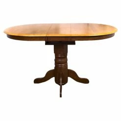 Buy 😉 Oval Sunset Trading 5 Piece Pedestal Butterfly Leaf Cafe Table Set With 24 In. Comfort Barstools 👏 -Kitchen Sales Store scaleSET642