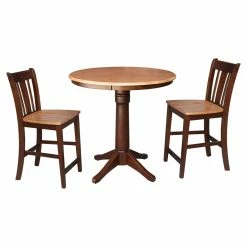 Outlet ⭐ Oval International Concepts 3 Piece Straight Base Dining Table Set With San Remo Counter Stools 🛒 11 Outlet ⭐ Oval International Concepts 3 Piece Straight Base Dining Table Set With San Remo Counter Stools 🛒 -Kitchen Sales Store scaleWWI820